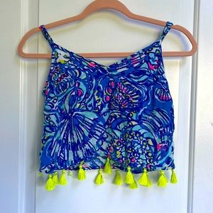 Lilly Pulitzer Ramona Tassel Crop Top